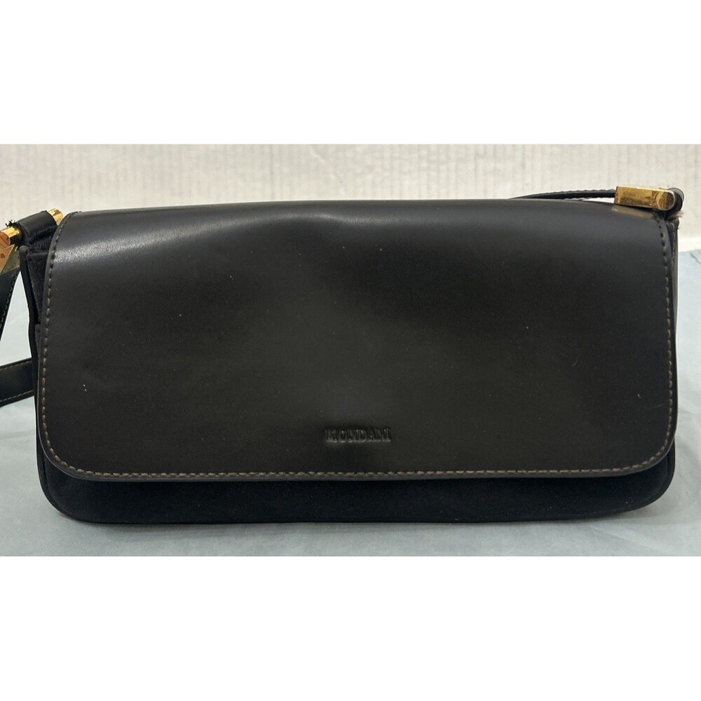 Mondani New York Handbag Simulated Leather Shoulder Bag Purse Black